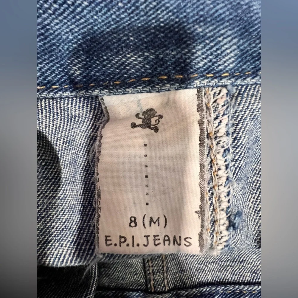 Vintage 90s E.P.I. Jean skirt with button down details size Medium(8) - Picture 6 of 12